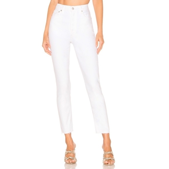 AGOLDE Nico High Rise Slim Fit - Blurred White - Size 27 - Picture 2 of 12